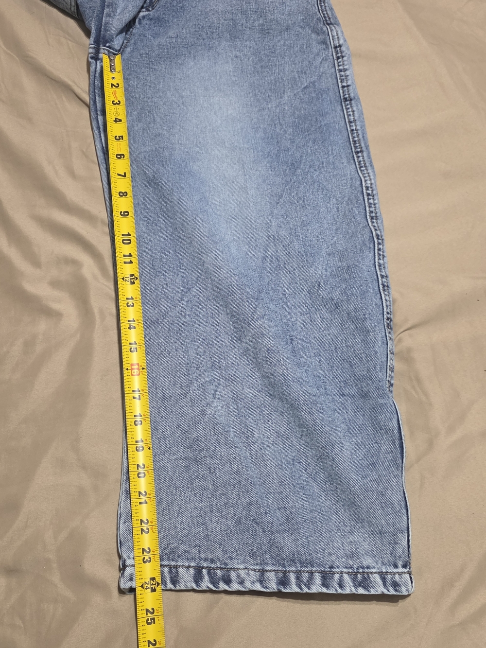Aelfric Eden Mens XS Layered Boxer Jeans Wide Leg Baggy Plaid Waistband Y2K - Picture 14 of 16